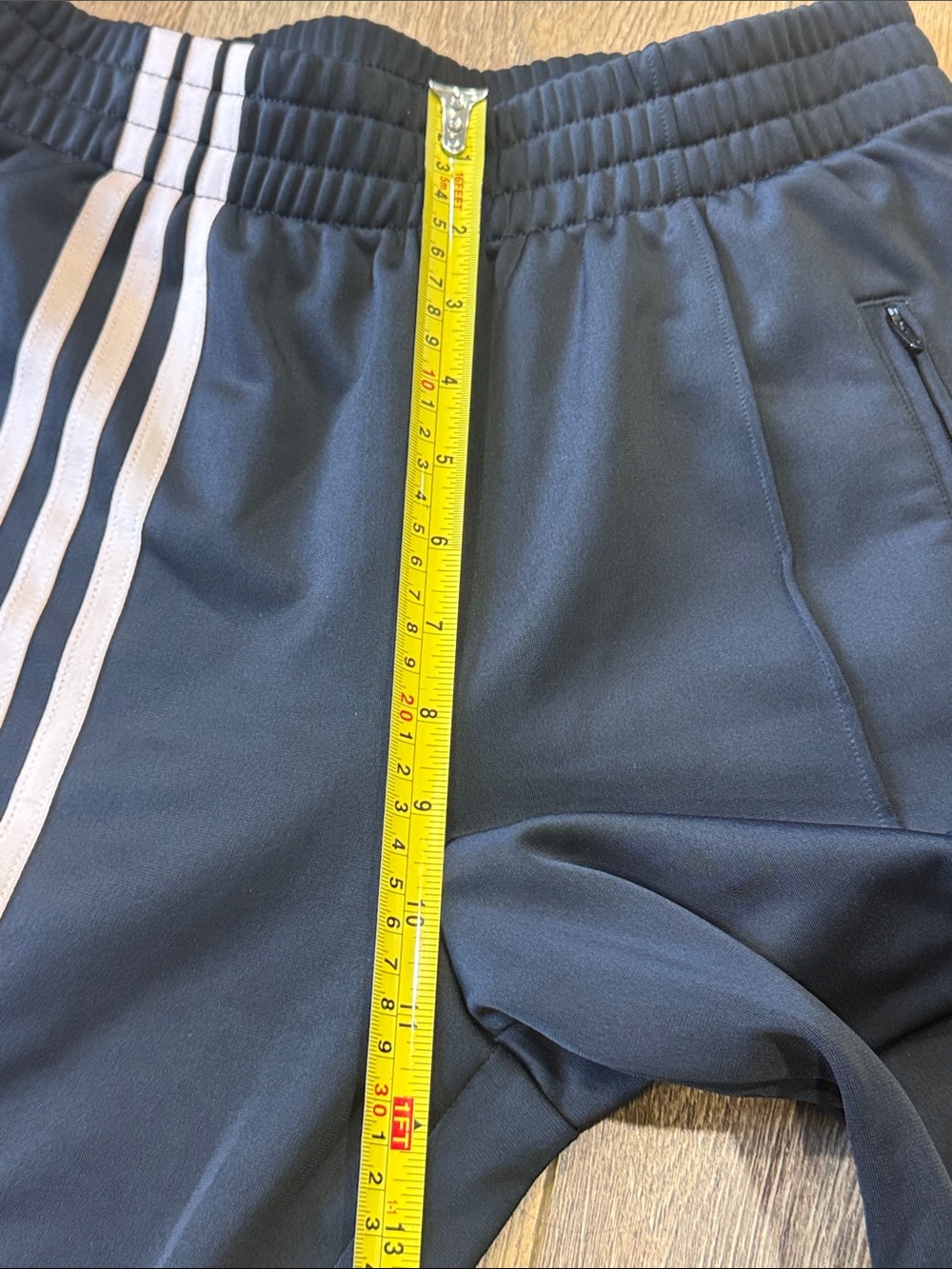 adidas Black Sweatpants with beige Side Stripes. Size S - Picture 8 of 11